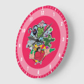 10代のタイタン行け! |チームグループグラフィック ラージ壁時計 (傾斜)