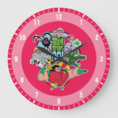 10代のタイタン行け！ |チームグループグラフィック ラージ壁時計 (正面)