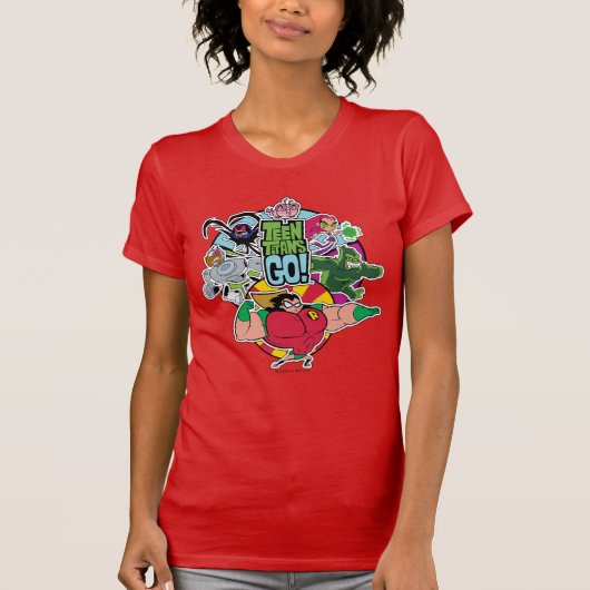 10代のタイタン行け! |チームグループグラフィック Tシャツ (正面)