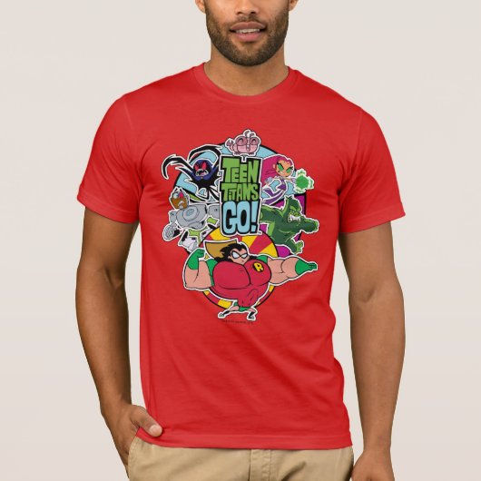 10代のタイタン行け！ |チームグループグラフィック Tシャツ (正面)