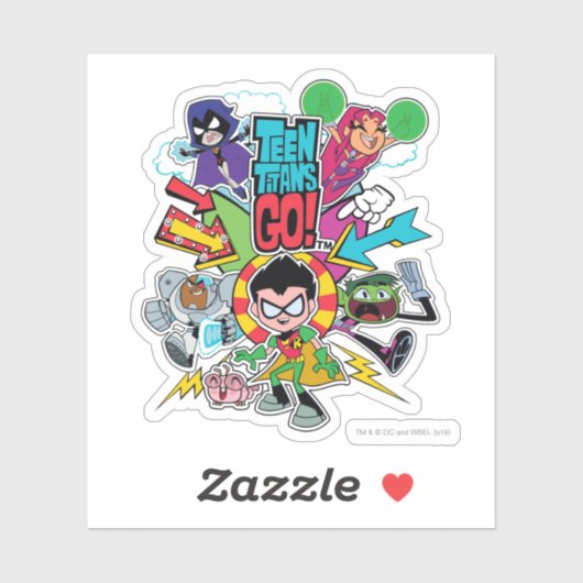 10代のタイタン行け！ |チーム矢印グラフィック シール (シート)