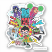 10代のタイタン行け！ |チーム矢印グラフィック シール (正面)