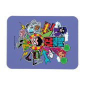 10代のタイタン行け！ |チーム矢印グラフィック マグネット (横)