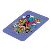 10代のタイタン行け！ |チーム矢印グラフィック マグネット (左側)