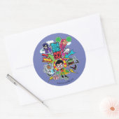 10代のタイタン行け！ |チーム矢印グラフィック ラウンドシール (封筒)