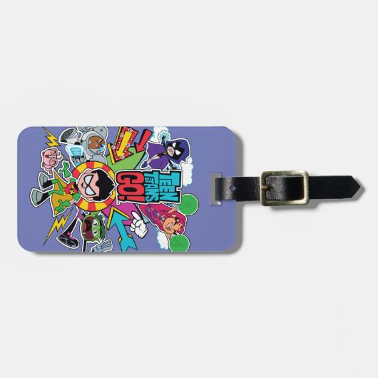 10代のタイタン行け! |チーム矢印グラフィック ラゲッジタグ (正面横)