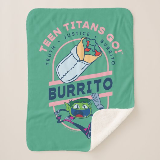 10代のタイタン行け!ビーストボーイ"Truth Justice Burrito" シェルパブランケット (正面)
