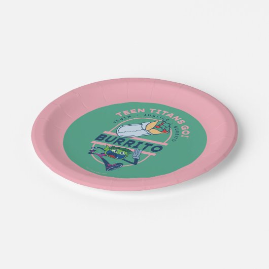 10代のタイタン行け！ビーストボーイ"Truth Justice Burrito" ペーパープレート (アングル)