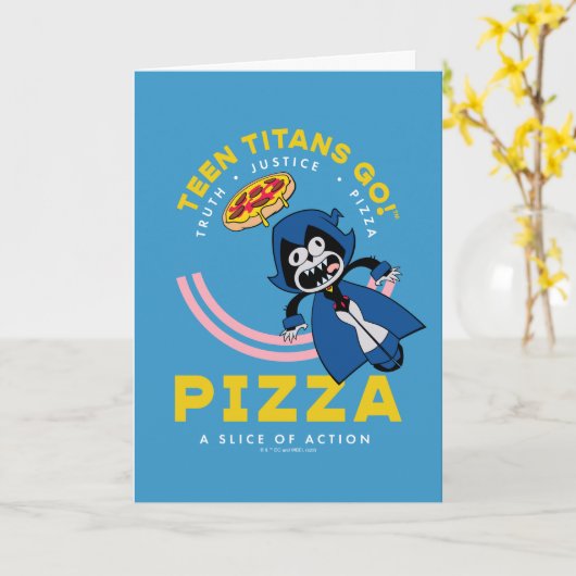 10代のタイタン行け！レイヴン「真実の正義ピザ」 カード (黄色い花)