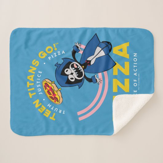 10代のタイタン行け！レイヴン「真実の正義ピザ」 シェルパブランケット (正面(横))
