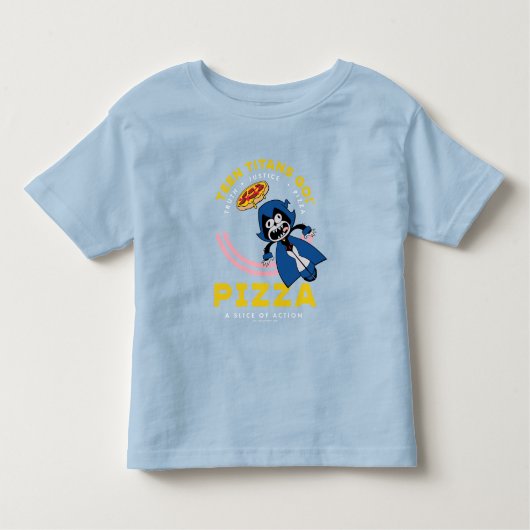 10代のタイタン行け！レイヴン「真実の正義ピザ」 トドラーTシャツ (正面)