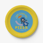 10代のタイタン行け!レイヴン「真実の正義ピザ」 ペーパープレート (正面)