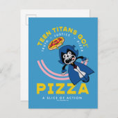 10代のタイタン行け！レイヴン「真実の正義ピザ」 ポストカード (正面/裏面)