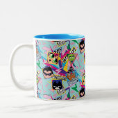 10代のタイタン行け! |レトロ90のグループコラージュ ツートーンマグカップ (左)