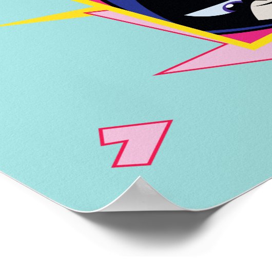 10代のタイタン行け！ |レトロ90のグループコラージュ ポスター (角)