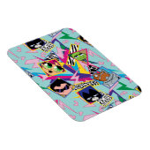 10代のタイタン行け！ |レトロ90のグループコラージュ マグネット (右側)