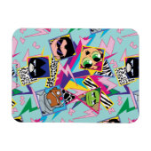 10代のタイタン行け！ |レトロ90のグループコラージュ マグネット (横)