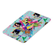 10代のタイタン行け！ |レトロ90のグループコラージュ マグネット (左側)