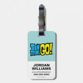 10代のタイタン行け！ |レトロ90のグループコラージュ ラゲッジタグ (裏面縦)