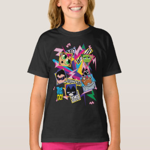 10代のタイタン行け! レトロ90のグループコラージュ Tシャツ