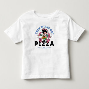 10代のタイタン行け!ロビン「Truth Justice Pizza」 トドラーTシャツ