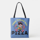 10代のタイタン行け！ロビン「Truth Justice Pizza」 トートバッグ (裏面)