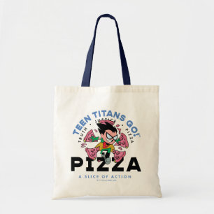 10代のタイタン行け!ロビン「Truth Justice Pizza」 トートバッグ