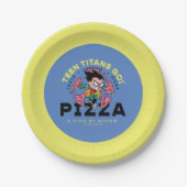 10代のタイタン行け！ロビン「Truth Justice Pizza」 ペーパープレート (正面)