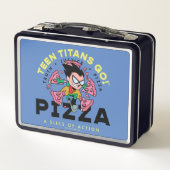 10代のタイタン行け!ロビン「Truth Justice Pizza」 メタルランチボックス (裏面)