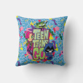 10代のタイタン行け！ | "女の子"アニマルプリントロゴ クッション (裏面)