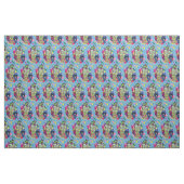 10代のタイタン行け！ | "女の子"アニマルプリントロゴ ファブリック (ファットクウォーター)