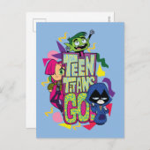 10代のタイタン行け! | "女の子"アニマルプリントロゴ ポストカード (正面/裏面)