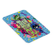 10代のタイタン行け! | "女の子"アニマルプリントロゴ マグネット (右側)