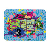 10代のタイタン行け! | "女の子"アニマルプリントロゴ マグネット (横)