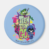 10代のタイタン行け！ | "女の子"アニマルプリントロゴ マグネット (正面)