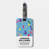 10代のタイタン行け! | "女の子"アニマルプリントロゴ ラゲッジタグ (裏面縦)