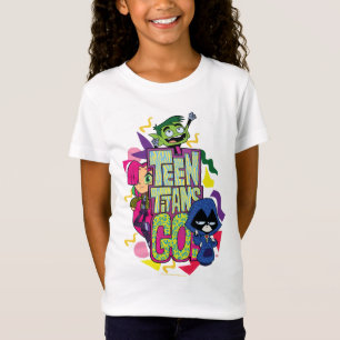 10代のタイタン行け! "女の子"アニマルプリントロゴ Tシャツ