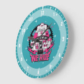 10代のタイタン行け！ | "我々は乗る"レトロMoto Graphic ラージ壁時計 (傾斜)