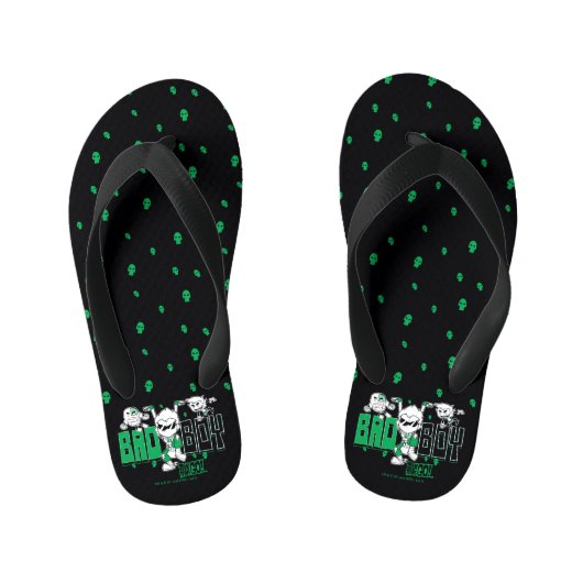 10代のタイタン行け！ | "Bad Boy" Robin、Cyborg、およびBB キッズビーチサンダル (フットベッド)