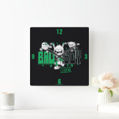 10代のタイタン行け！ | "Bad Boy" Robin、Cyborg、およびBB スクエア壁時計 (ホーム)