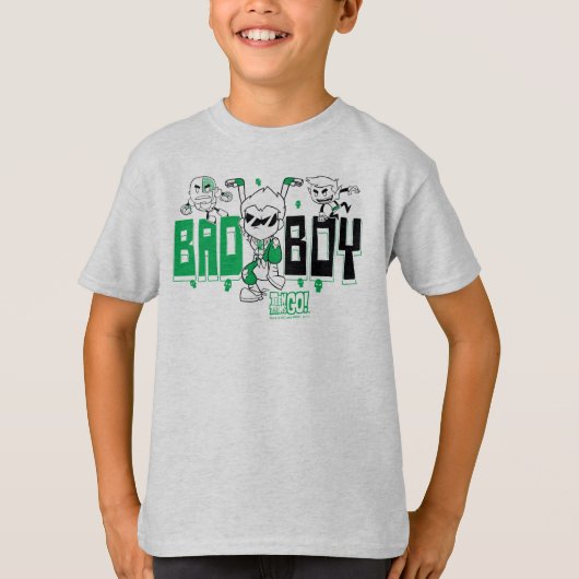 10代のタイタン行け! | "Bad Boy" Robin、Cyborg、およびBB Tシャツ (正面)
