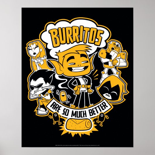 10代のタイタン行け！ | Beast Boy "Burritos Are Better" ポスター (正面)