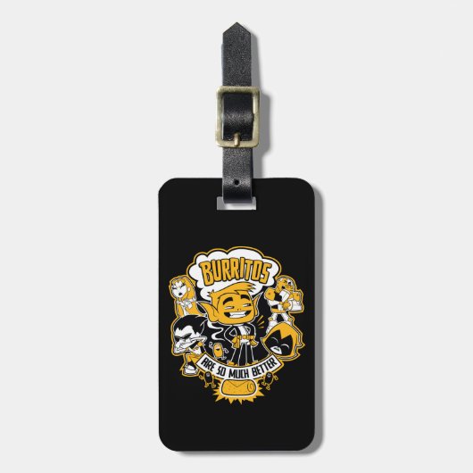 10代のタイタン行け！ | Beast Boy "Burritos Are Better" ラゲッジタグ (正面縦)