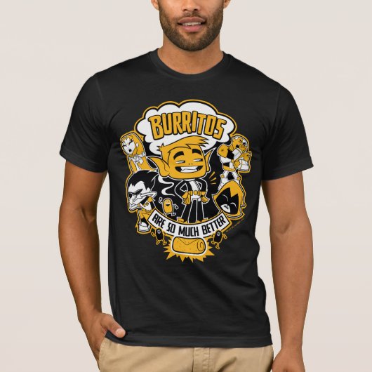 10代のタイタン行け! | Beast Boy "Burritos Are Better" Tシャツ (正面)