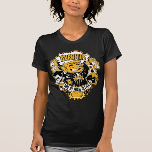 10代のタイタン行け！ | Beast Boy "Burritos Are Better" Tシャツ (正面)