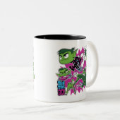 10代のタイタン行け! | Beast Boy Shapeshifts ツートーンマグカップ (正面右)