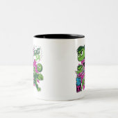 10代のタイタン行け! | Beast Boy Shapeshifts ツートーンマグカップ (中央)