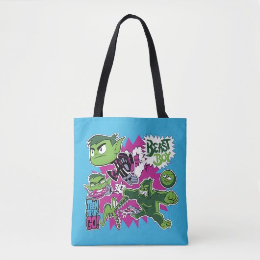 10代のタイタン行け! | Beast Boy Shapeshifts トートバッグ (正面)