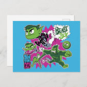 10代のタイタン行け! | Beast Boy Shapeshifts ポストカード (正面/裏面)