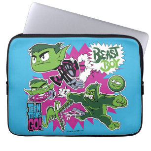 10代のタイタン行け! Beast Boy Shapeshifts ラップトップスリーブ